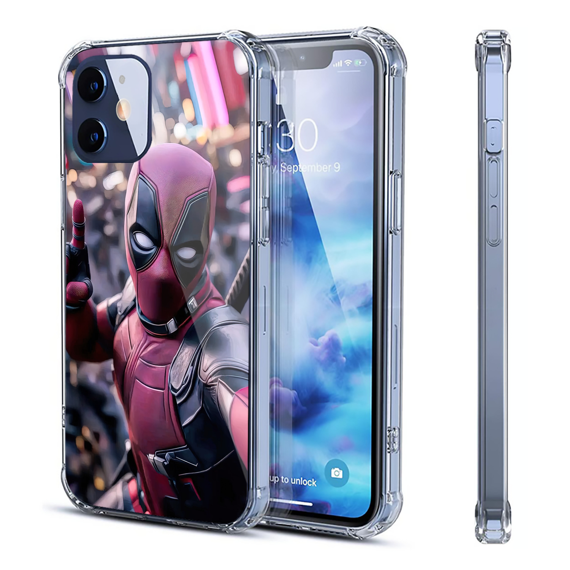 （画像用） Deadpool デッドプール 【iPhone 12シリーズ対応】透明スマホケース（クリアソフトケース）